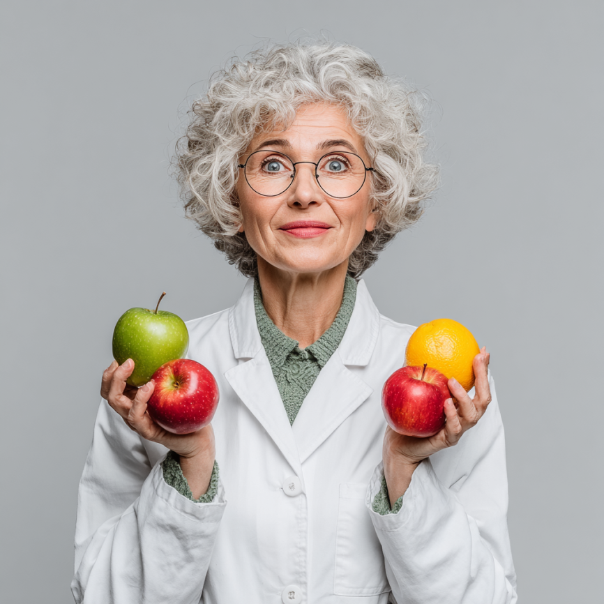 Літня жінка насолоджується здоровою їжею